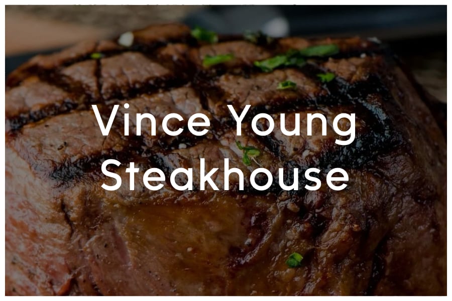 <span>Vince Young Steakhouse<br><br>301 San Jacinto Blvd<br>Austin, TX 78701<br><br>(512) 457-8325</span>
